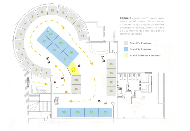Plano del salón de proveedores